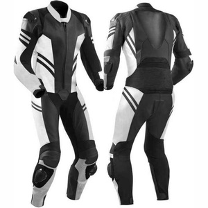 Combinaison de course unisexe en cuir de vachette 2 pièces, vêtements de sport imprimés, équipement en cuir pour adultes, pour la moto, la course, combinaison de moto - Product Image 4