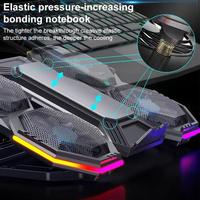 Refroidisseur d'ordinateur portable F32, réglable en hauteur sur 6 niveaux, avec refroidissement semi-conducteur et éclairage RGB
