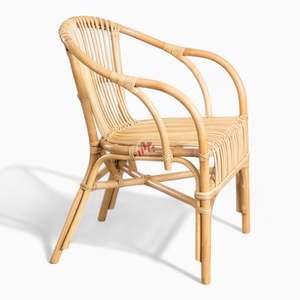 Chaise moderne en rotin et osier Fauteuil en rotin Chaise Wishbone Chaise solide et relaxante en osier pour meubles - Product Image 3