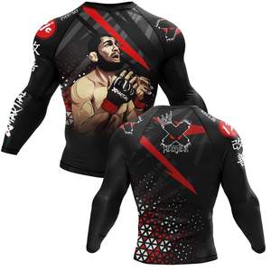 Protectores de erupción sublimados directos de fábrica Protectores de erupción de impresión completa vibrantes con UPF 50 + para marcas de playa y artes marciales - Product Image 2