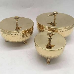 Cuenco de Metal para servir comida de Color plateado moderno, plato de fecha redondo elegante para el hogar, Hotel, restaurante, vajilla, Decoración de mesa - Product Image 2