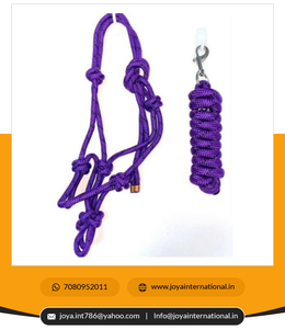 7ft Lead Pony Cob Full Xfull Diverses Couleurs Corde Halter Nylon et Cuir Cheval Halter avec Corde Headstall - Product Image 3