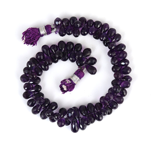 Gota de pera de piedra preciosa de amatista suelta con corte de taladro Todas las formas y tamaños Cortado en pedidos personalizados en precios al por mayor - Product Image 4