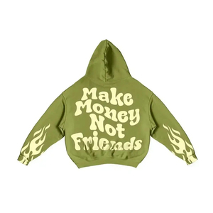 2025 survêtements en molleton de coton Tech personnalisés de haute qualité haut de gamme survêtement imprimé bouffé uni du fabricant avec logo avant - Product Image 2