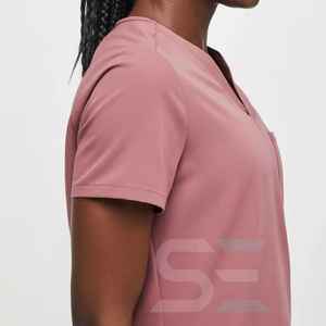 Próximamente diseño con cuello en V Hospital Médico Enfermería Uniforme Conjuntos Uniforme de manga corta para enfermeras Scrub set para mujeres - Product Image 6