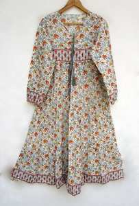 Hippy Boho Maxi robe caftan courte taille libre femmes coton Caftan haut robe robe tenue de soirée tenue décontracté vêtements de plage robes caftan - Product Image 6