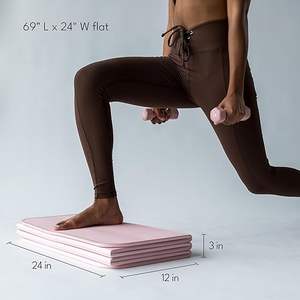 2025 New Custom Manufacturer Non slip Sustainable <b>Gymnastics</b> Eco Friendly Solid Color Thick Yoga <b>Mat</b> With Carring Strap Set - Product Image 2