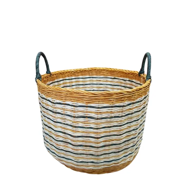 Eco Friendly Vietnam Manufacturer Customize OEM Product New Design Products Display Woven Wicker Big storage basket with handle