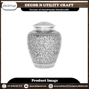 Handcrafted European Style Brass Cremation Urn Personalised Metal <b>Vase</b> for Human Pet Ashes Decorative <b>Memorial</b> Antique Design - Product Image 5