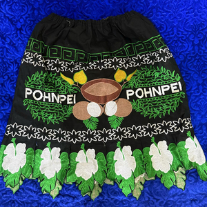 กระโปรงฮาวายลายดอกไม้ปักลายสไตล์ไมโครนีเซียและกัวม์  ผ้าฝ้ายเป็นมิตรกับสิ่งแวดล้อม  แฟชั่นลำลองไซส์ใหญ่สำหรับฤดูร้อน  ดีไซน์ทันสมัย - Product Image 5