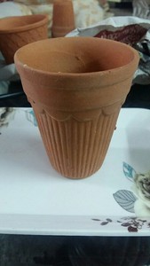 Handmade Custom Natural Mitti <b>Cups</b> <b>Set</b> Eco-Conscious Food Buyer's Plastic-Free & Chemical-Free <b>Tea</b> <b>Cups</b> & <b>Saucers</b> Made of Clay - Product Image 4