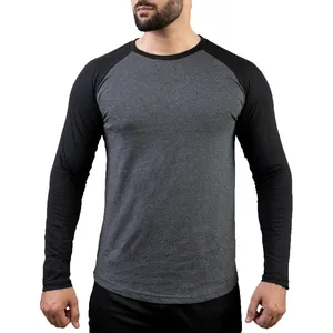 Bamboo Cotton Blended Long Sleeve Tee Shirts Mens Long Sleeve Branded T shirts for mens