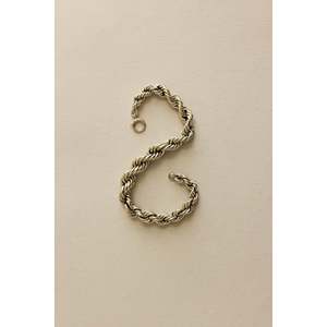 Bold Vintage Gold Plated <b>Rope</b> <b>Chain</b> Bracelet with Pearls and Diamonds Trendy Religious Geometric Pattern for Parties and Gifts - Product Image 4