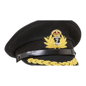 Royal Navy Navy Caps For Sale British Royal Navy Class Hand Embroidery Cap Visor Hat Comfortable Fit Summer peak hat lightweight - Product Image 1