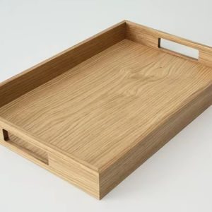 Plateau de service bas en bois d'acacia poli de style arabe, écologique, avec incrustations en acrylique et nacre, vente chaude - Product Image 1