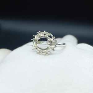 Base de Anillo Ovalada de Plata de Ley 925 de Alta Calidad, 8x10 mm, para Joyería DIY, Suministros de Joyería al por Mayor, Base de Anillo para Piedras Preciosas - Product Image 5