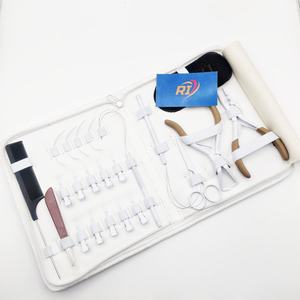 Stainless Steel Hair Extension Tools <b>Kit</b> Set with Micro <b>Beads</b> Loop Threader Nano/Micro Ring Pliers for Salon Hair Installation - Product Image 2