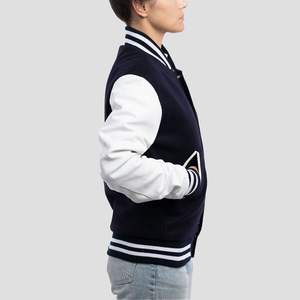 Chaqueta Bomber de Poliéster Personalizada para Mujer, Estilo Universitario, con Cuello Alto, Reversible, Transpirable, Diseño OEM, para Primavera - Product Image 1