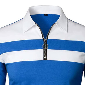 Chemise polo à manches longues pour homme 2026, chemise décontractée ajustée, chemise à patchwork de couleurs contrastées, haut en coton - Product Image 6