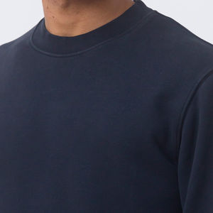 Sudadera de cuello redondo de algodón 100% personalizada para hombre, sudadera de manga larga, jersey de lana de invierno sólido, sudaderas con capucha y logotipo bordado - Product Image 6