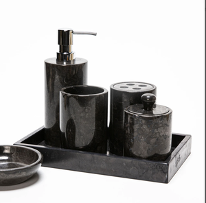 Ensemble d'accessoires de salle de bain 6 pièces Ensemble de salle de bain en résine par Tayyab Handicraft - Product Image 2