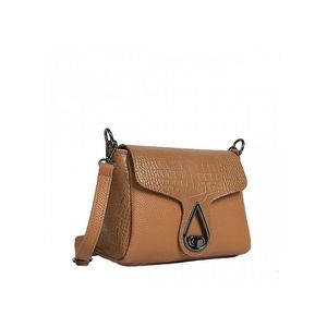Borsa a Tracolla Strutturata in Vera Pelle di Doppio Cuoio e Pelle di Coccodrillo - Made in Italy - Art. 24047 - Product Image 2