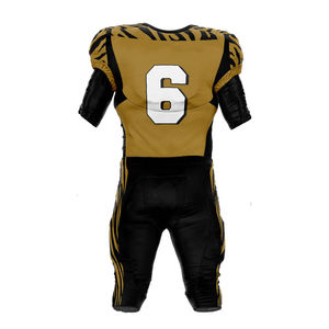 Uniforme de football américain personnalisé de qualité supérieure à manches courtes imprimé pour l'équipe Respirant Séchage rapide 100% polyester - Product Image 5