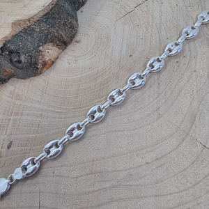 925 Sterling <b>Silver</b> Trendy Hot Sale Coffee Bean Bracelet Sailor <b>Men</b> Jewellery Women Unisex Link Chain Wholesale <b>Mens</b> Jewelry - Product Image 2