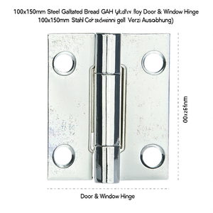 100x150mm Steel Galvanized Broad GAH Yellow Zinc Alloy <b>Door</b> & <b>Window</b> <b>Hinge</b> with 100x150mm Stahl Roh Galv. Gelb Verz. Ausfhrung - Product Image 2
