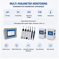 Station de surveillance automatique de la qualité de l'eau à cinq paramètres PMA8000, protection IP55, communication HJ212 pour pH et turbidité
