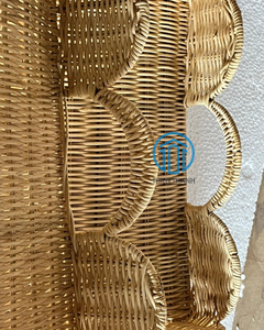 ถาดหวายสานเป็นลอนสำหรับตกแต่ง, ถาดหวาย2026ร้อนถาดโชว์ขอบหยักตกแต่งกาแฟ - Product Image 4