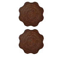 Bestseller Nice Style Scalloped Edge Rattan Tischset für Catering Tisch dekoration Umwelt freundlich Günstiger Preis Großhandel aus Vietnam