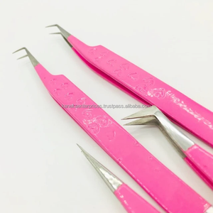 Couronne de luxe coeur Kitty rose argent pointe acier inoxydable Anti-magnétique cils pince à épiler durable pince à épiler vison Extension de cils - Product Image 2