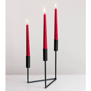 Best Selling in 3 Armed <b>Candle</b> <b>Stick</b> Holder Iron Metal <b>Candle</b> Stand Best Export Quality Wholesale Prices <b>Black</b> Finished Tabletop - Product Image 6