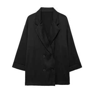 Pantolon setleri iki parça bir takım zarif kadın Blazer nefes ceket düz pantolon katı rahat takım elbise sonbahar kış - Product Image 3