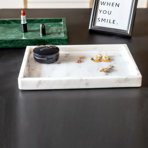 Elegante bandeja de mármol, bandeja para servir cosméticos de joyería para decoración del hogar y bandeja de exhibición de Joyas - Product Image 6