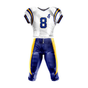 Uniforme de fútbol por sublimación americano fabricado en Pakistán para hombres materiales transpirables y ligeros a la venta - Product Image 1