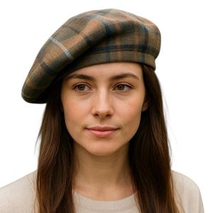 Vente en gros de bérets unisexes de haute qualité bérets écossais traditionnels en laine personnalisés en Tartan/Plaid Highland - Product Image 4