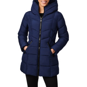 Custom Factory Oversize Outdoor Unisex Knitted Puffer Jacket Women <b>Waterproof</b> Windproof Hooded Winter Wholesale Reversible - Product Image 4