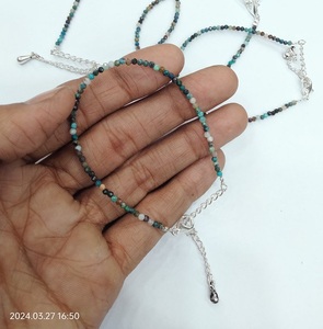 Super qualité et bas prix sur les bracelets de cheville en cristal de chrysocolle naturelle d'agate de Soha bracelets réglables à facettes pour bijoux en vente - Product Image 6