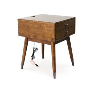 Muebles DE INTERIOR DE LUJO Michel, mesita de noche práctica con carga USB con belleza antigua y diseño conveniente - Product Image 2