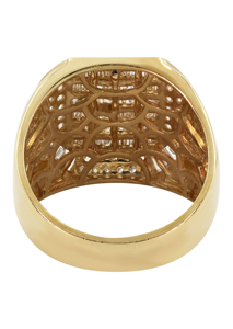 Bagues unisexes en argent sterling fin Meilleurs prix sur entièrement glacé VVS Moissanite Baguette diamant plaqué or mariages de style hip-hop - Product Image 3