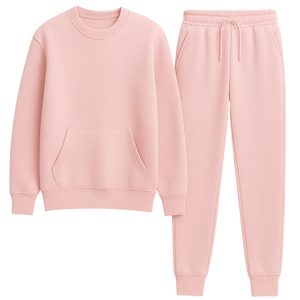 Ensemble de survêtement deux pièces en molleton de coton pour homme, personnalisé, idéal pour les sports de plein air et les tenues décontractées – Vente en gros - Product Image 1