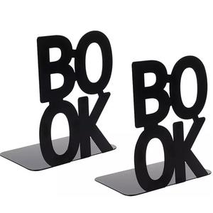 Organizador de escritorio con diseño de plantas rosas, sujetalibros de metal negro y rojo para el hogar, biblioteca y mesa de oficina a bajo precio - Product Image 5