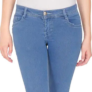 Vente en gros de pantalons en jean pour femmes à la mode personnalisée OEM pantalons en denim pour femmes de bonne qualité à séchage rapide - Product Image 5