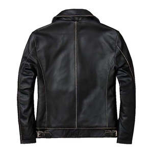 Veste en cuir de vache unisexe personnalisée de haute qualité, coupe-vent, respirante, design de mode extérieur, hiver, logo frontal direct Pakistan - Product Image 4