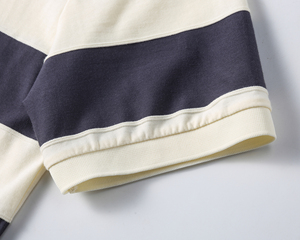 Camisetas de polo de estilo pijo de alta calidad, diseño de rayas de tela de algodón para hombres con logotipo bordado inglés, polos para hombres - Product Image 5