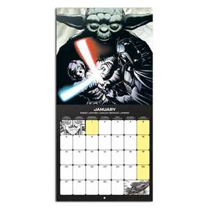 Calendrier en papier Star Wars classique 2025 – Polyvalent pour le bureau et la maison, idéal pour l'affichage, la décoration, la promotion et comme cadre photo - Product Image 1