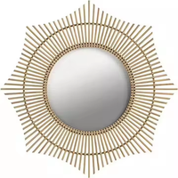 Miroir mural en métal de haute qualité au design moderne et artistique, cadre artisanal haut de gamme, personnalisable, durable, unique, respectueux de l'environnement, idéal pour les mariages