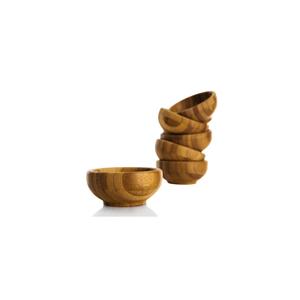 Bambum/BKLE1 Lot de 6 Couvercles en Bambou pour Bols – Vaisselle Écologique Premium - Product Image 1